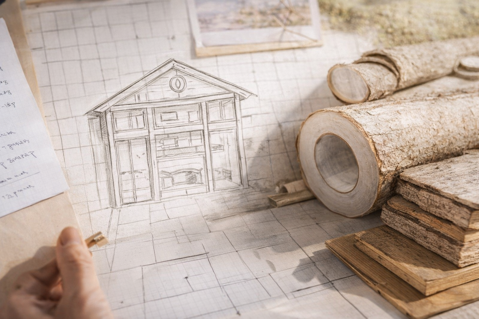 Intérieur moderne avec bois